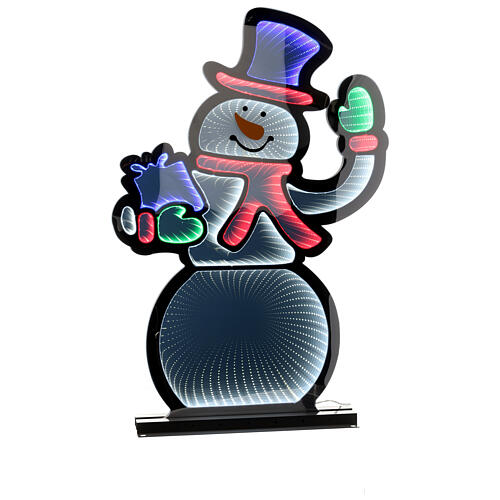 LED snowman Infinity Light 75x55cm multicolor indoor outdoor 5