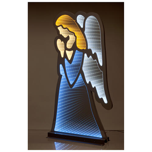 Engel mit mehrfarbigen LEDs Infinity-Lichter Innen- und Außenbereich, 60x30 cm 1