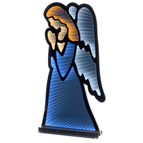 Engel mit mehrfarbigen LEDs Infinity-Lichter Innen- und Außenbereich, 60x30 cm 2