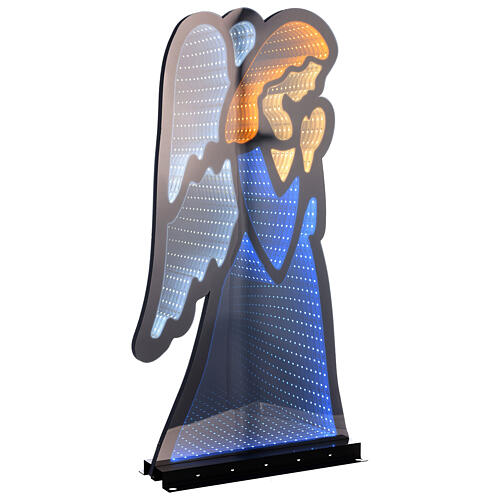 Engel mit mehrfarbigen LEDs Infinity-Lichter Innen- und Außenbereich, 60x30 cm 3