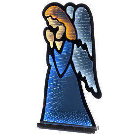 Infinity Light praying angel with multicoloured LEDs, INDOOR/OUTDOOR, 24x12 in