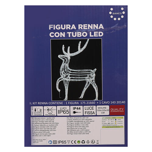 Warm white LED reindeer for indoor/outdoor 60 in 8