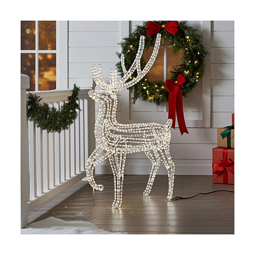 Renna led bianco caldo uso est int 150 cm 2
