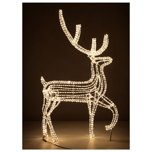 Renifer led biały lodowaty h 150 cm, na zewnątrz i do wnętrz 5