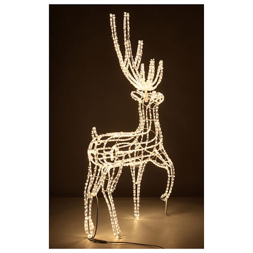 Renifer led biały lodowaty h 150 cm, na zewnątrz i do wnętrz 7