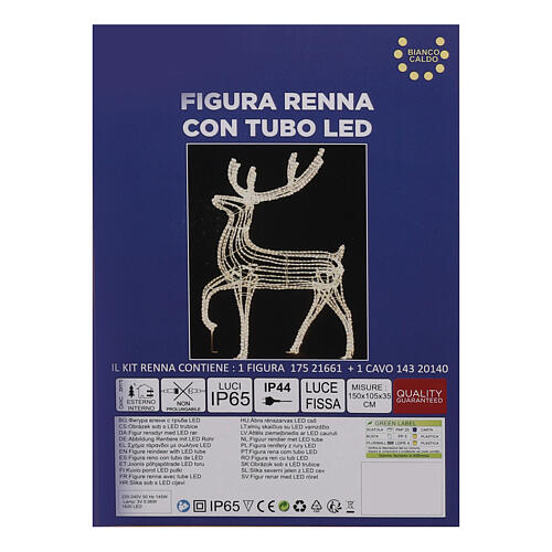 Renifer led biały lodowaty h 150 cm, na zewnątrz i do wnętrz 9
