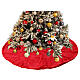 Christmas tree skirt, red plush, 47 in s2