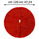 Christmas tree skirt, red plush, 47 in s3