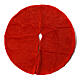 Okrycie na stojak choinki pokrowiec pluszowy czerwony 120 cm s1
