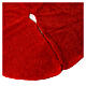 Okrycie na stojak choinki pokrowiec pluszowy czerwony 120 cm s2