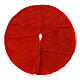 Red Christmas tree skirt cover plush 120 cm s1