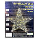 Stella 3D 30x30 cm gocce di led bianco caldo da appendere s9