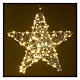Estrela 3D para pendurar 30x30 cm gotas LED branco quente s1