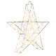 Estrela 3D para pendurar 30x30 cm gotas LED branco quente s3