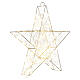 3D LED Christmas star 30x30 cm warm white to hang s3