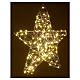 3D LED Christmas star 30x30 cm warm white to hang s4