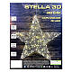 3D LED Christmas star 30x30 cm warm white to hang s9