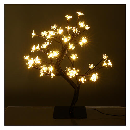 Luminous cherry tree of 45 cm with 48 warm white LEDs, indoor 1