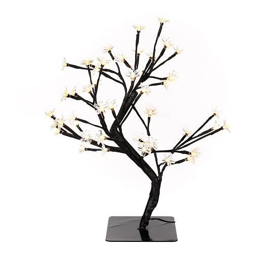 Árbol 45 cm flores cerezo 48 led blanco cálido interior | venta online en  HOLYART