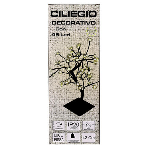 Árbol 45 cm flores cerezo 48 led blanco cálido interior 7