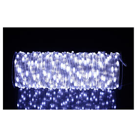 Lichterkette mit 400 kaltweißen Lichtern und Timer transparentes Kabel, 20 m