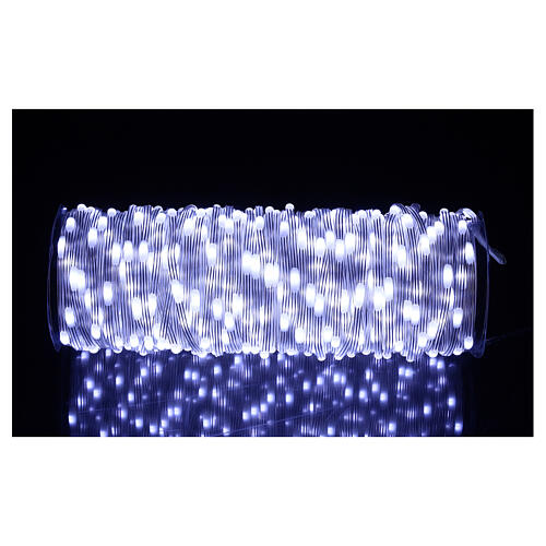 Lichterkette mit 400 kaltweißen Lichtern und Timer transparentes Kabel, 20 m 1
