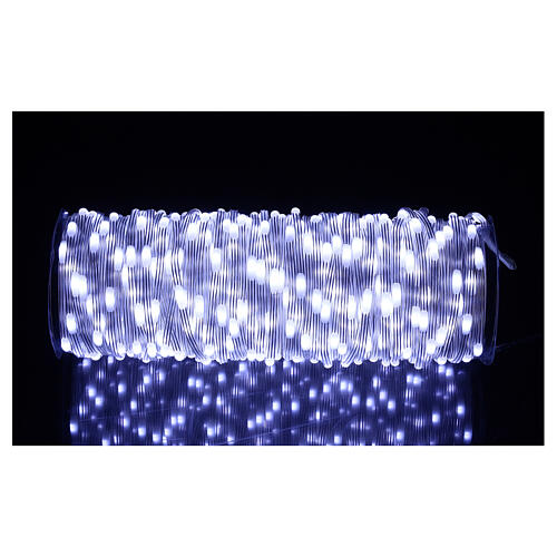400 Gotas led blancas maxi moldeables 20 m cable transparente temporizador juegos luz 1