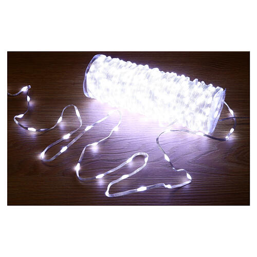 400 Gotas led blancas maxi moldeables 20 m cable transparente temporizador juegos luz 3