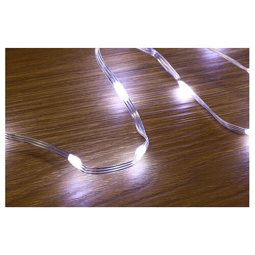 400 Gotas led blancas maxi moldeables 20 m cable transparente temporizador juegos luz 4