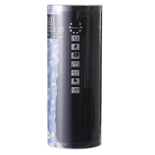 400 Gotas led blancas maxi moldeables 20 m cable transparente temporizador juegos luz 7