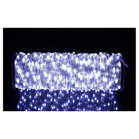 Guirlande lumineuse 400 maxi gouttes LED blanches, pliables, 20 m, câble transparent, minuteur et jeux de lumières