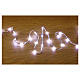 Guirlande lumineuse 400 maxi gouttes LED blanches, pliables, 20 m, câble transparent, minuteur et jeux de lumières s2