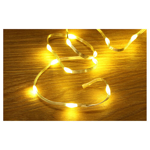 400 maxi LED warm white drops, pliable, 20 m, clear cable, timer and light modes 3