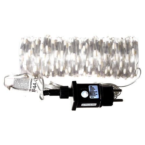 400 maxi LED warm white drops, pliable, 20 m, clear cable, timer and light modes 4