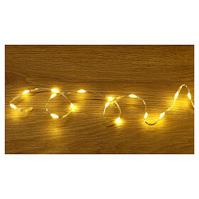 Guirlande lumineuse 400 maxi gouttes LED blanc chaud, pliables, 20 m, câble transparent, minuteur et jeux de lumières