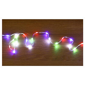 400 maxi LED multicoloured drops, pliable, 20 m, clear cable, timer and light modes