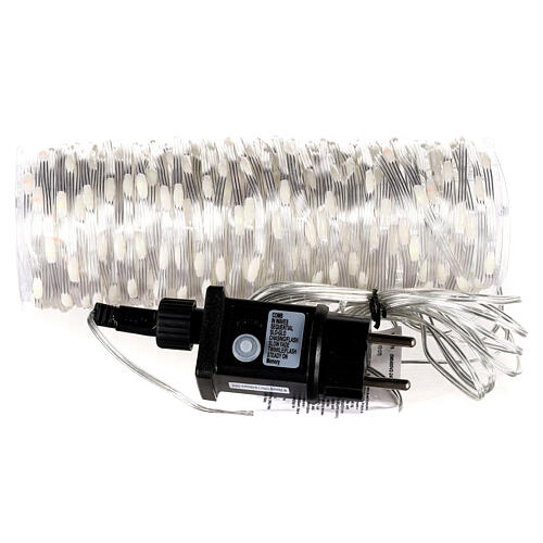 400 maxi LED multicoloured drops, pliable, 20 m, clear cable, timer and light modes 7