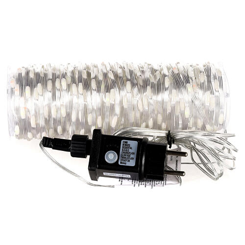 Guirlande lumineuse 400 maxi gouttes LED multicolores, pliables, 20 m, câble transparent, minuteur et jeux de lumières 7