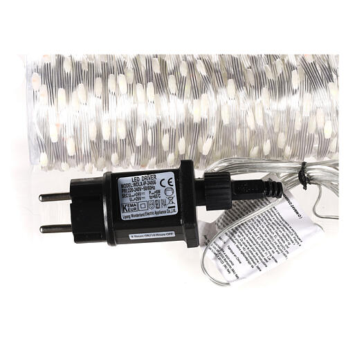 Guirlande lumineuse 400 maxi gouttes LED multicolores, pliables, 20 m, câble transparent, minuteur et jeux de lumières 8