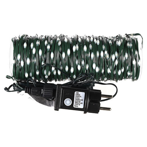 Lichterkette mit 400 weißen Lichtern und Timer schwarzes Kabel, 20 m 4