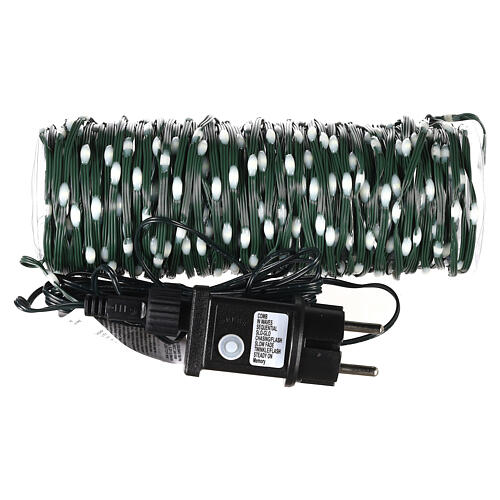 400 maxi LED white drops, pliable, 20 m, dark cable, timer and light modes 4