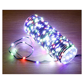 400 maxi LED multicoloured drops, pliable, 20 m, dark cable, timer and light modes