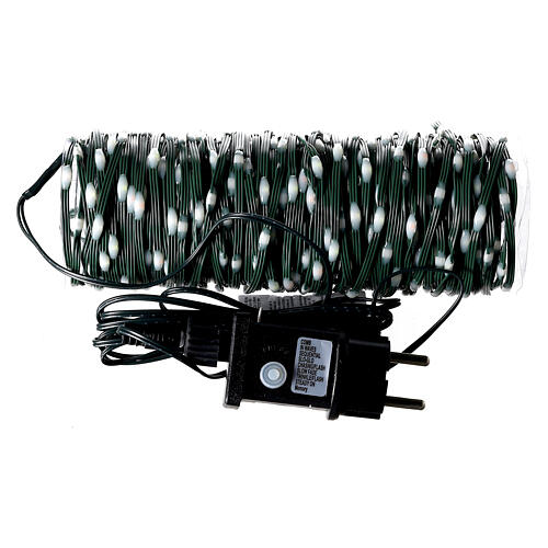 400 maxi LED multicoloured drops, pliable, 20 m, dark cable, timer and light modes 4