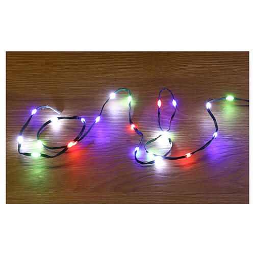 400 maxi gotas LED multicolores, flexíveis, 20 m, cabo escuro, temporizador e jogos de luzes 2