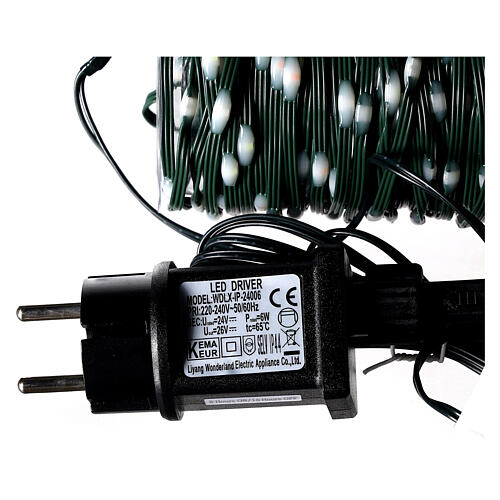 400 Maxi multicolored LED drops, timer and light effects, 20 m dark moldable cable 5