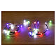 400 Maxi multicolored LED drops, timer and light effects, 20 m dark moldable cable s2