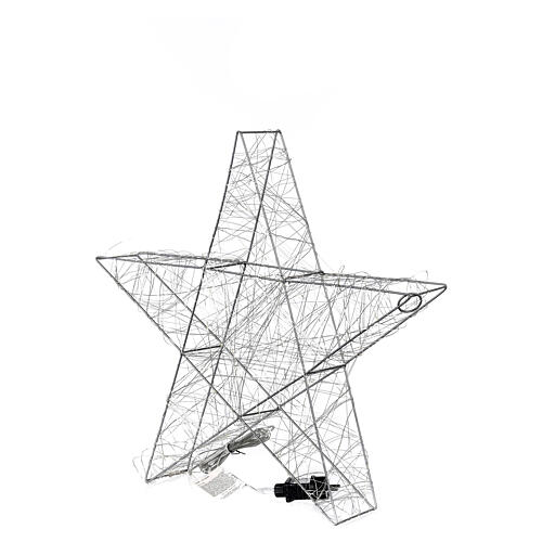 Estrella 3D que se puede colgar gotas de led blanco cálido 60x60 cm 7