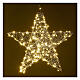Stella 3D appendibile gocce di led bianco caldo 60x60 cm s1