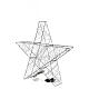 Estrela 3D para pendurar 60x60 cm gotas LED branco quente s7