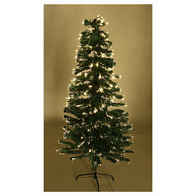 Árvore de Natal 180 cm fibras ópticas branco quente